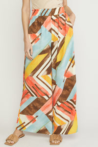 Print Wide Leg Pants