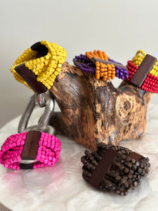 Wood Bead Decor Bangle