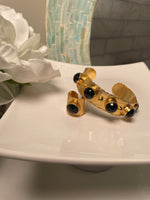 Load image into Gallery viewer, Lale Gold &amp; Black Color Stone RING (Cuff Also available)
