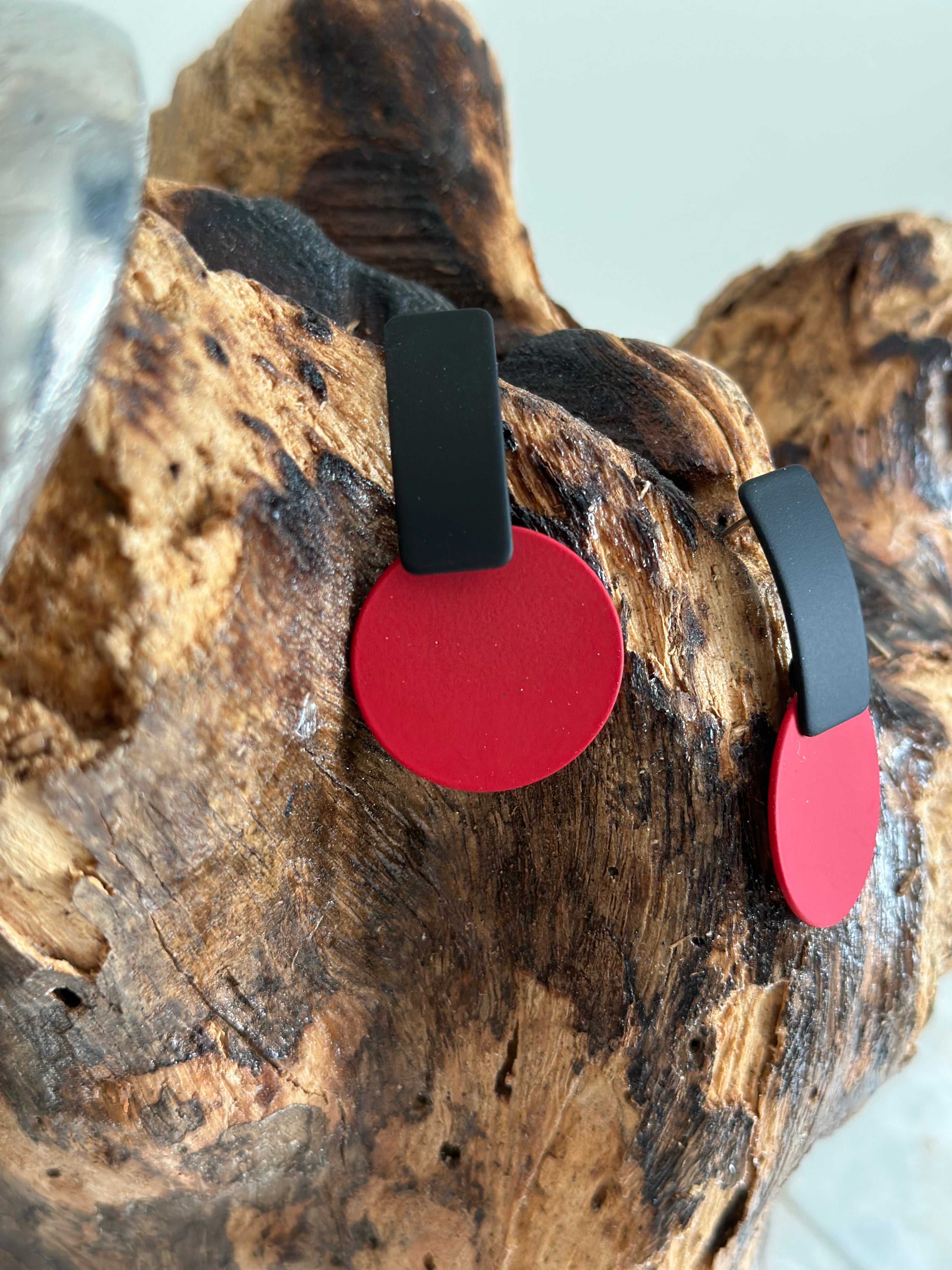 Red & Black Earrings