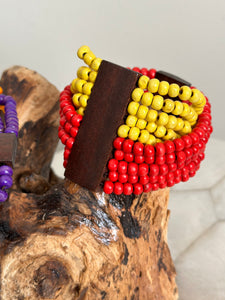 Wood Bead Decor Bangle