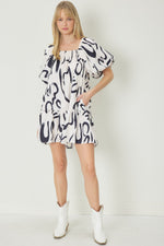 Load image into Gallery viewer, Print Square Neck Mini Dress

