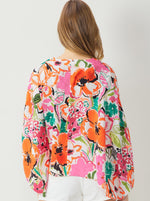 Load image into Gallery viewer, Floral Print V-Neck Long Sleeve Top
