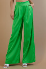 Load image into Gallery viewer, Lime High Waist Pleated Pants
