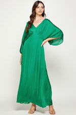 Load image into Gallery viewer, Satin Dolman Maxi Dress
