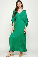 Load image into Gallery viewer, Satin Dolman Maxi Dress
