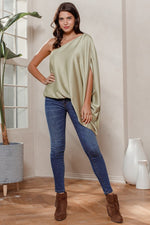 Load image into Gallery viewer, Kimono Top Long  Sleeves and One Shoulder

