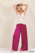 Load image into Gallery viewer, Velvet Wide Leg Pants
