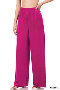 Velvet Wide Leg Pants