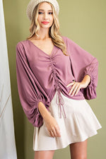 Load image into Gallery viewer, Blouse top puff sleeves
