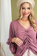 Load image into Gallery viewer, Blouse top puff sleeves
