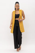 Load image into Gallery viewer, Solid Notched Lapel Long Vest
