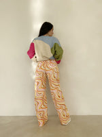 Load image into Gallery viewer, Orange Sorbet Wavy Print Pants
