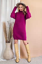 Load image into Gallery viewer, Turtleneck Sweater Dress
