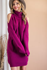 Load image into Gallery viewer, Turtleneck Sweater Dress
