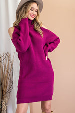 Load image into Gallery viewer, Turtleneck Sweater Dress
