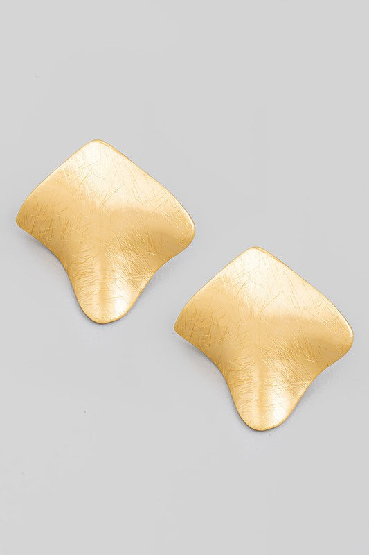 Gold Square Earrings