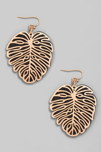 Gold Leaf Drop Earrings