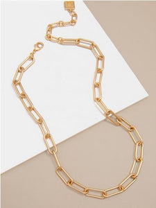 Large Paperclip Link Collar Necklace (short)