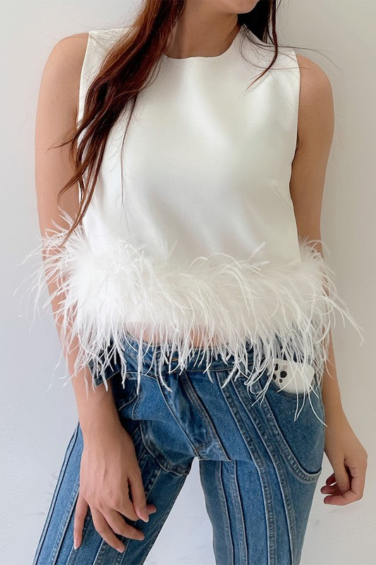 Feather Trim Solid Tank