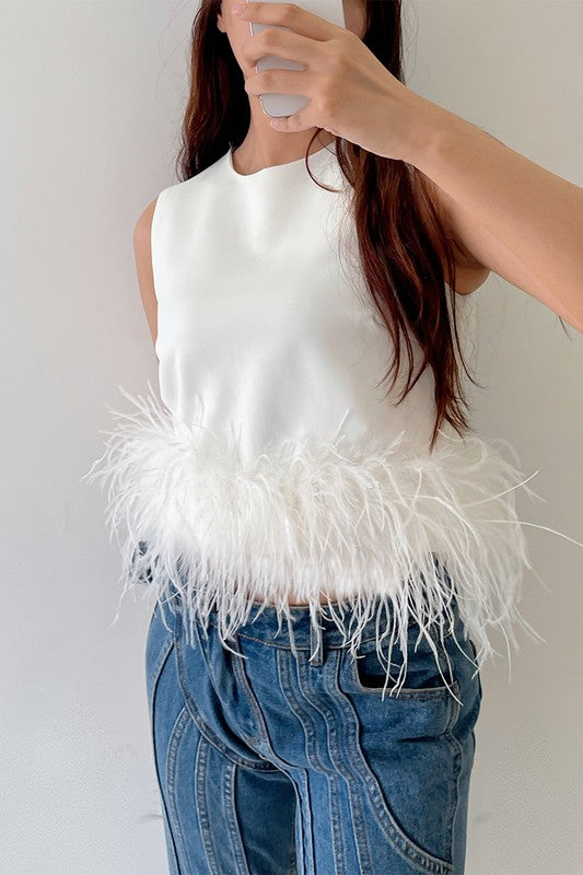 Feather Trim Solid Tank