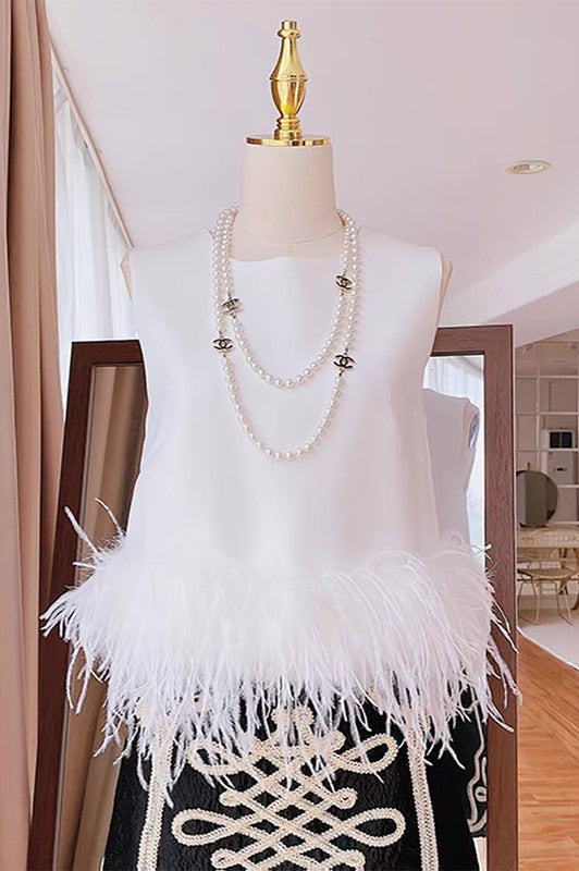 Feather Trim Solid Tank