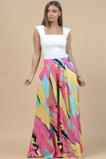 Load image into Gallery viewer, Abstract Tie Dye Print Palazzo Pants
