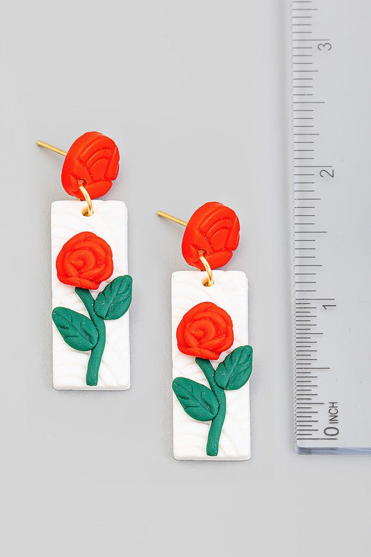 Rose Drop Earrings