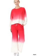 Load image into Gallery viewer, French Terry Dip Dye Lounge Pants Set
