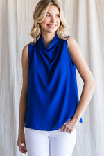 Load image into Gallery viewer, Solid Sleeveless Cowl Neck Top
