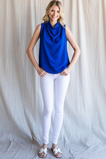 Load image into Gallery viewer, Solid Sleeveless Cowl Neck Top
