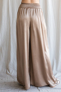 Satin Wide Palazzo Pants