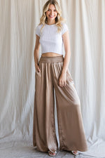 Load image into Gallery viewer, Satin Wide Palazzo Pants
