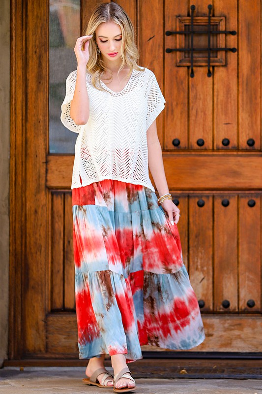 Tie Dye Maxi Skirt