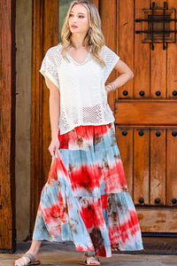 Tie Dye Maxi Skirt