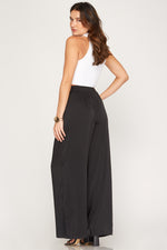 Load image into Gallery viewer, Wide Leg Satin Pants
