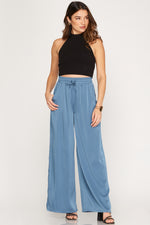 Load image into Gallery viewer, Wide Leg Satin Pants
