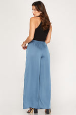 Load image into Gallery viewer, Wide Leg Satin Pants
