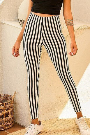 Stripe Print Leggings