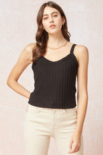 Load image into Gallery viewer, Solid Ribbed Scoop Neck Tank Top
