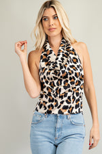 Load image into Gallery viewer, Leopard Print Halter Top
