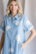 Load image into Gallery viewer, Bleached Denim Dress
