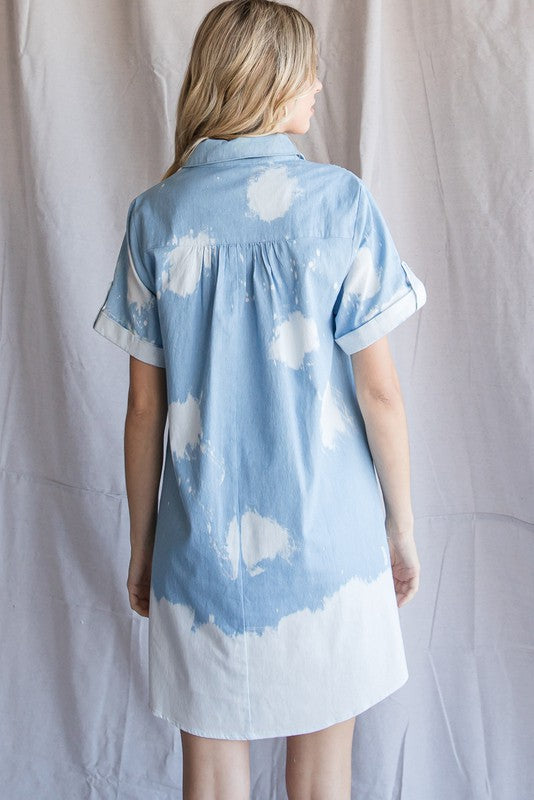 Bleached Denim Dress