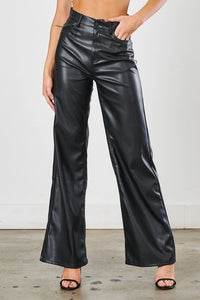 Vegan Black Leather Pant