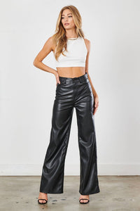 Vegan Black Leather Pant