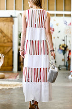 Load image into Gallery viewer, Sleeveless Multi Colored Maxi Dress
