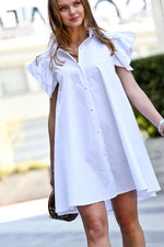 Load image into Gallery viewer, White Button Down Dress
