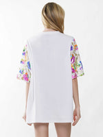 Load image into Gallery viewer, White Sequin T-Shirt Dress/Tunic
