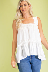 Ruffled High Low Top