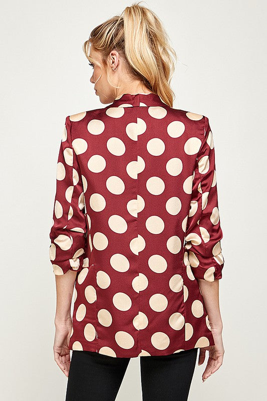 Polka Dots Wine Blazer